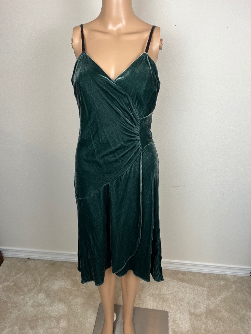 NWT Club Monaco Green Velvet Dress, Size 8